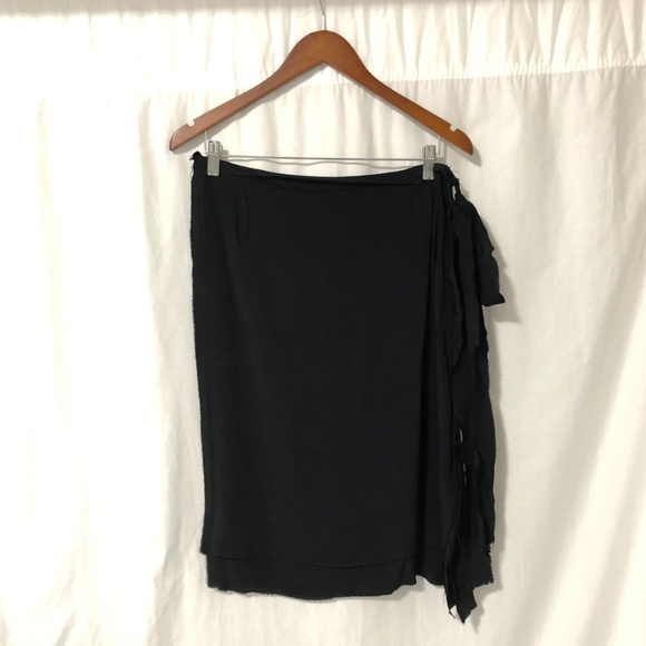 Maggie Walt black waterfall side tie skirt - Picture 2 of 8